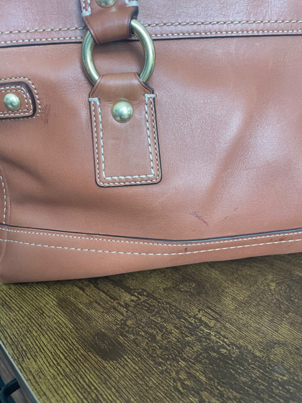 Vintage Coach Legacy Turnlock Leather Satchel in Whiskey, with original tags - Picture 5 of 16